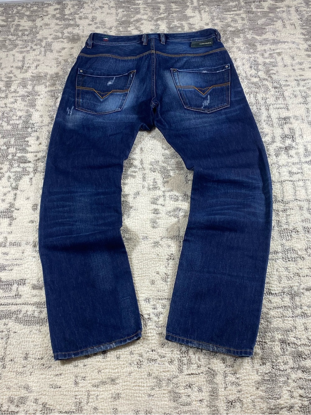 Vintage Diesel Men’s Slim Dark Blue Faded Jeans Designer 00s Rare